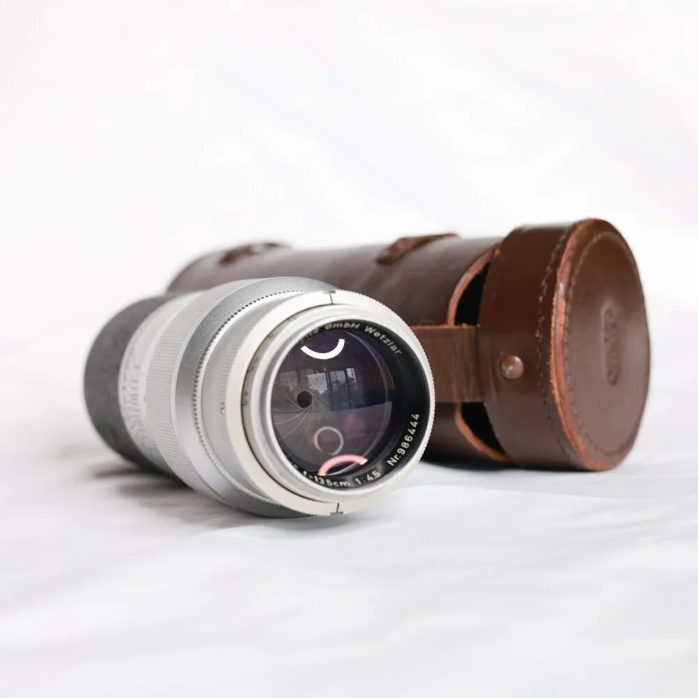 Leica Hektor Camera Lens with Leather Case